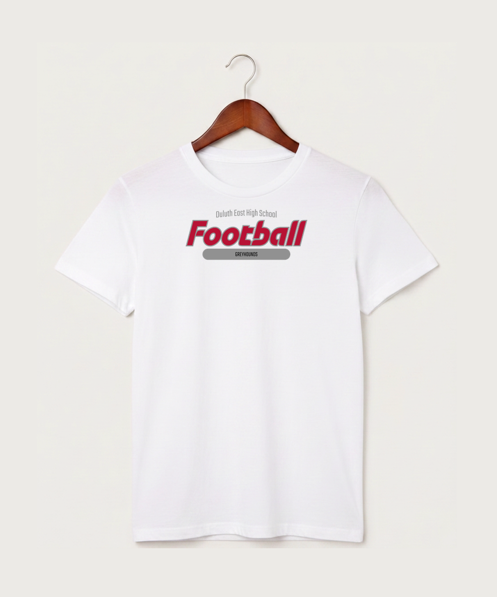 Duluth East High School Football (Boys) - White T-Shirt - Full Front