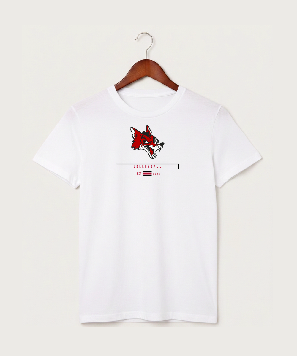 Ely Memorial High School Volleyball (Girls) - White T-Shirt - Full Front