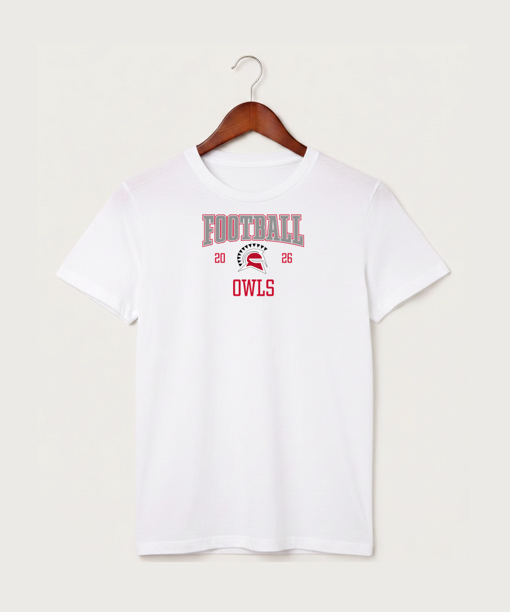 Hancock High School Football (Boys) - White T-Shirt - Full Front