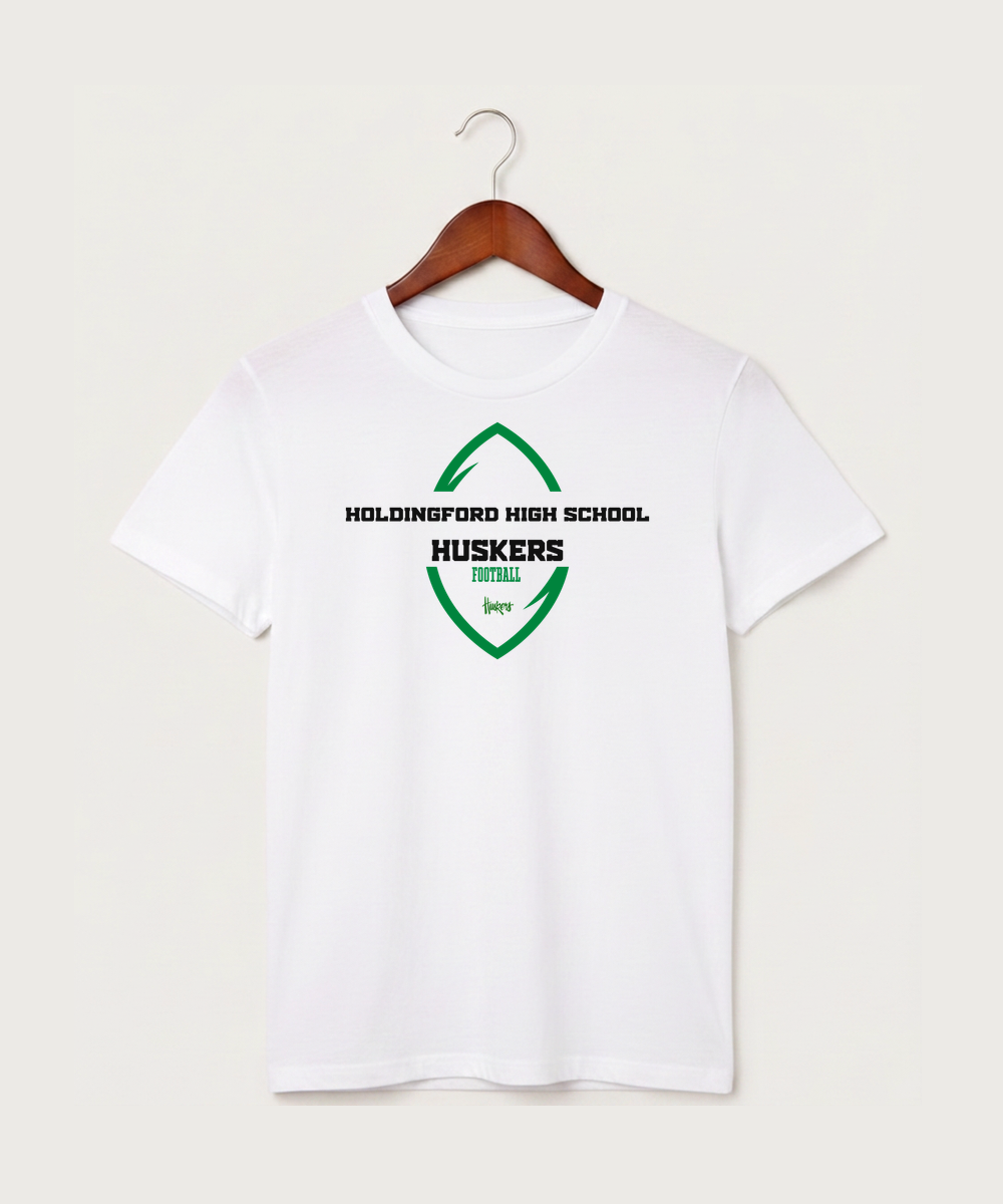 Holdingford High School Football (Boys) - White T-Shirt - Full Front