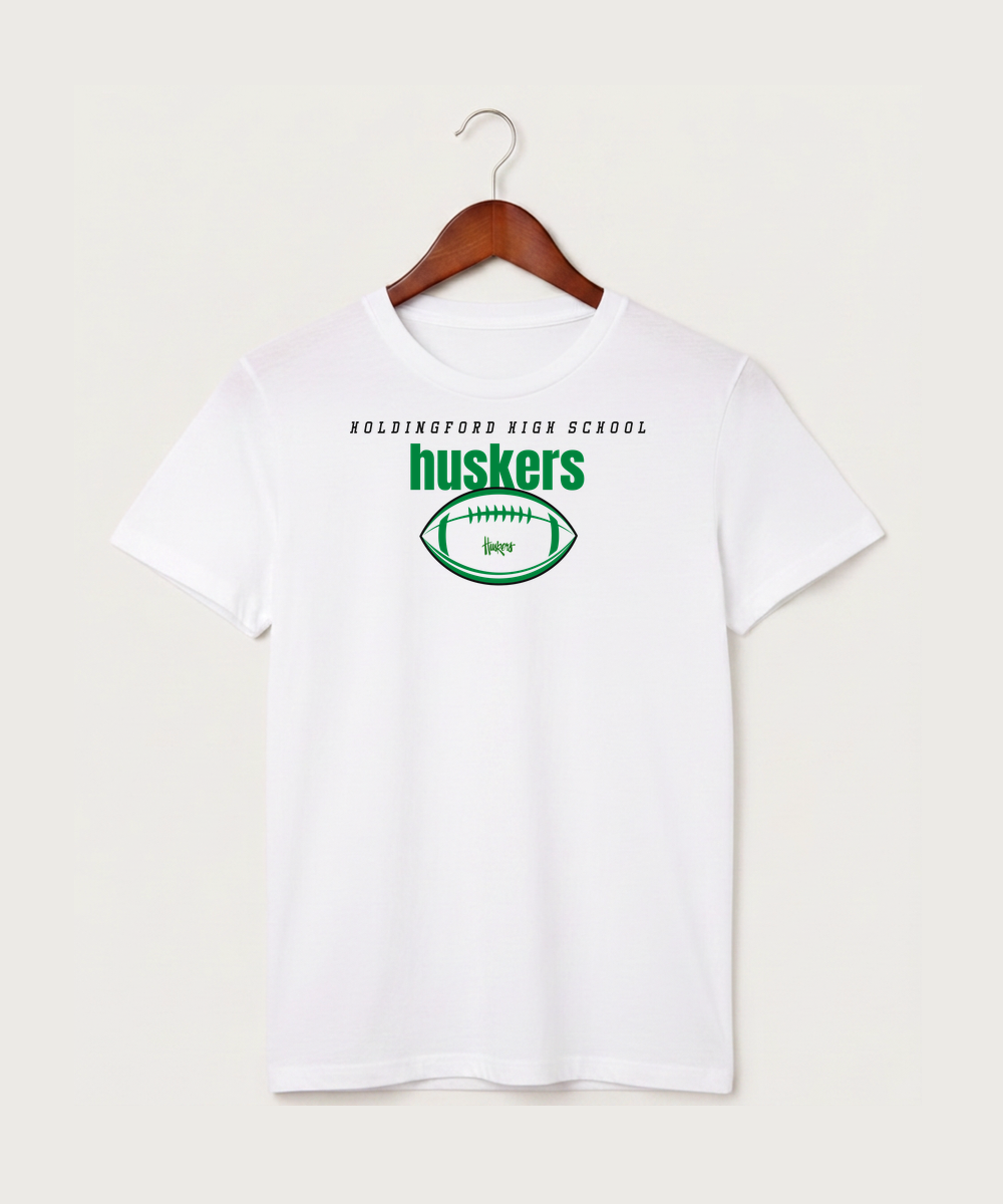 Holdingford High School Football (Boys) - White T-Shirt - Full Front