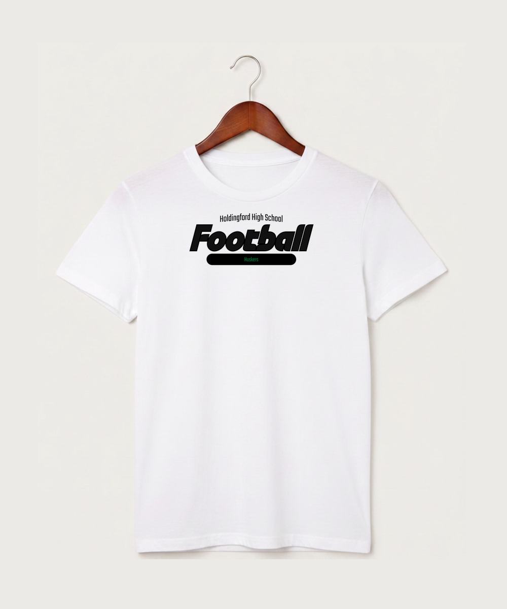 Holdingford High School Football (Boys) - White T-Shirt - Full Front