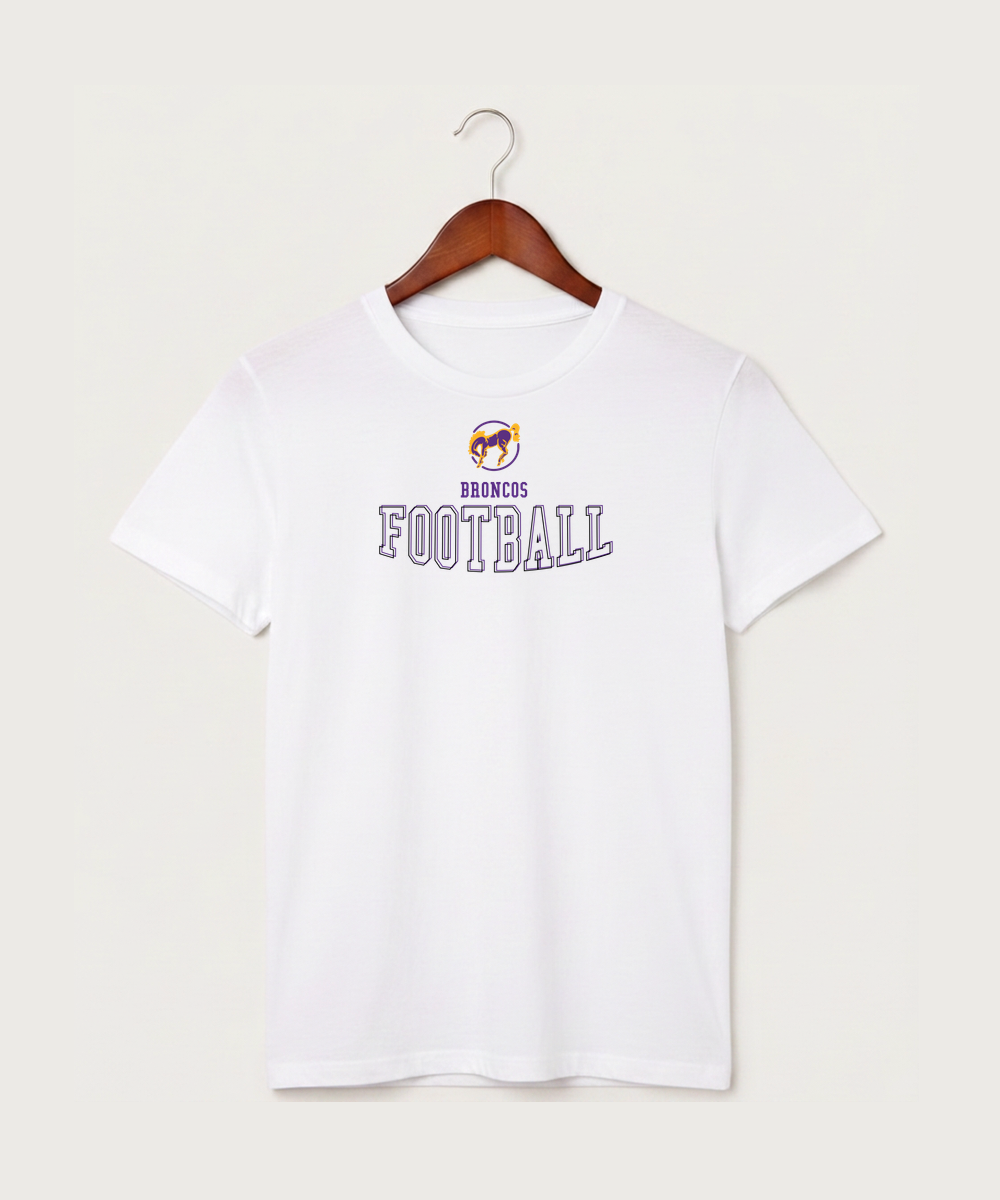 International Falls High School Football (Boys) - White T-Shirt - Full Front