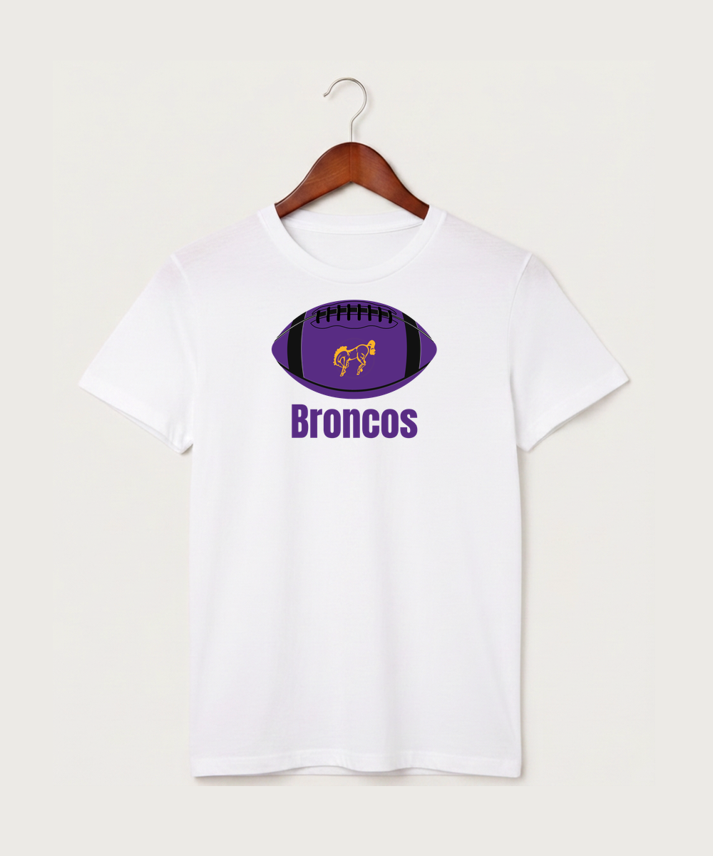 International Falls High School Football (Boys) - White T-Shirt - Full Front