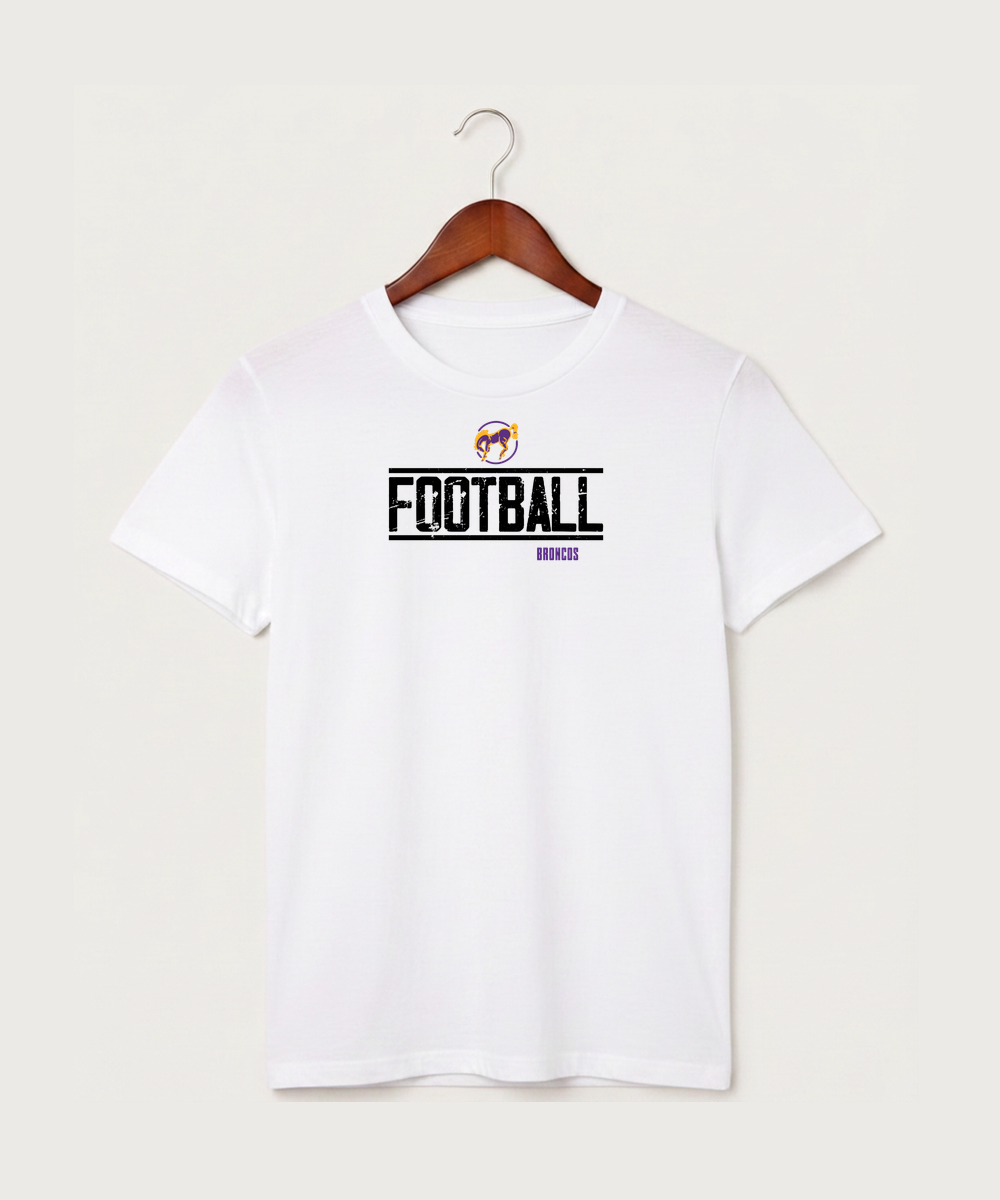 International Falls High School Football (Boys) - White T-Shirt - Full Front