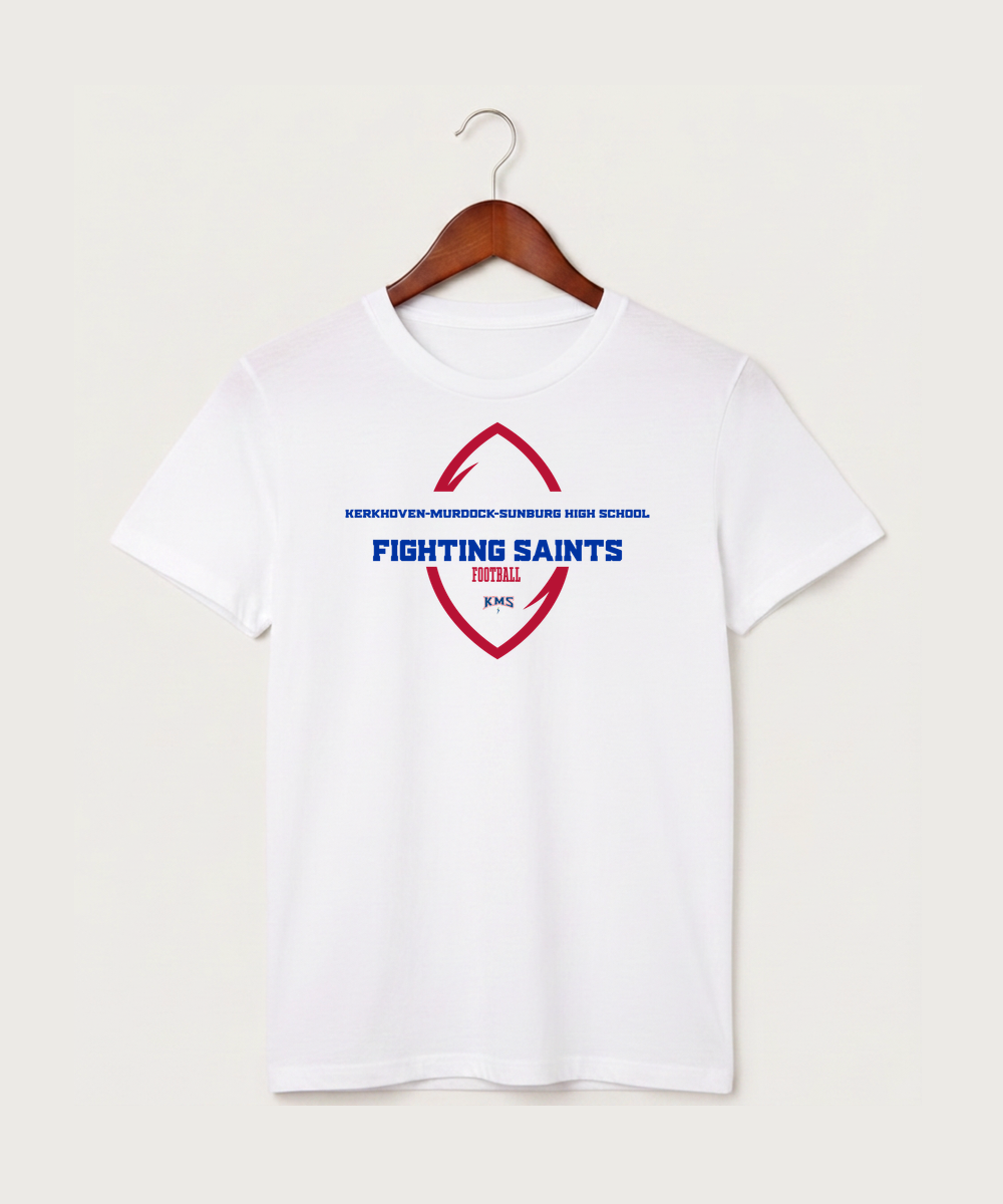 Kerkhoven-Murdock-Sunburg High School Football (Boys) - White T-Shirt - Full Front