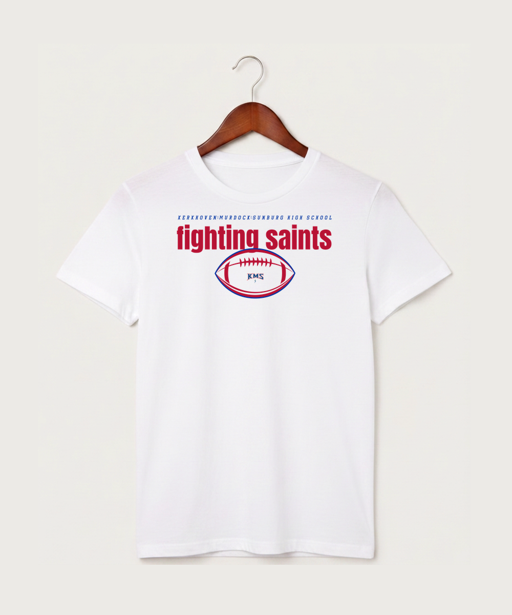 Kerkhoven-Murdock-Sunburg High School Football (Boys) - White T-Shirt - Full Front