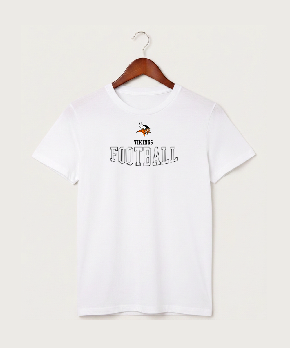 Littlefork Big Falls High School Football (Boys) - White T-Shirt - Full Front