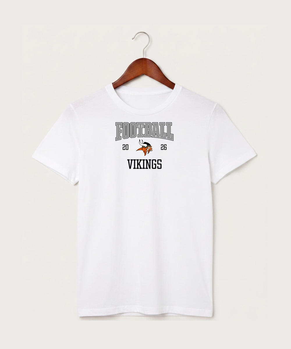 Littlefork Big Falls High School Football (Boys) - White T-Shirt - Full Front