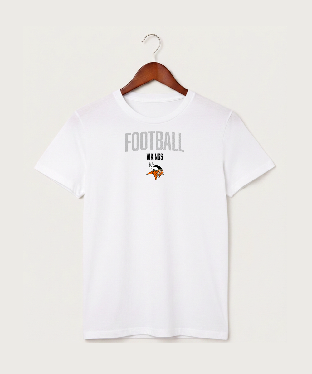 Littlefork Big Falls High School Football (Boys) - White T-Shirt - Full Front
