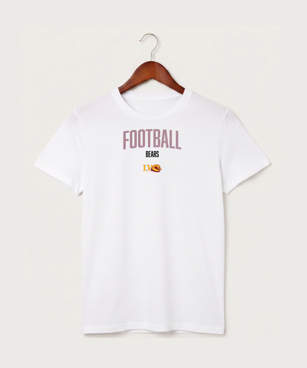 Lake of the Woods High School Football (Boys) - White T-Shirt - Full Front