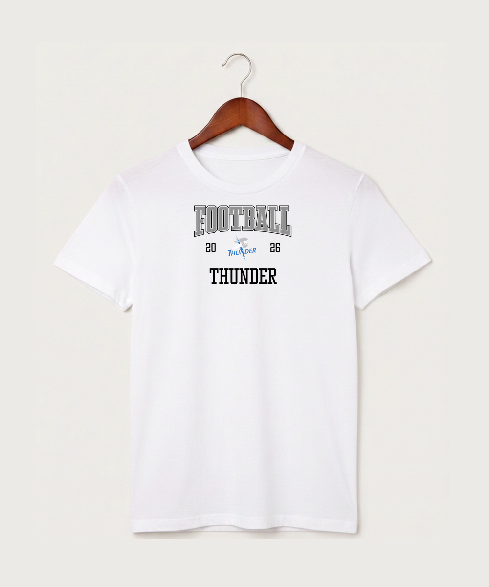 Long Prairie Grey Eagle High School Football (Boys) - White T-Shirt - Full Front