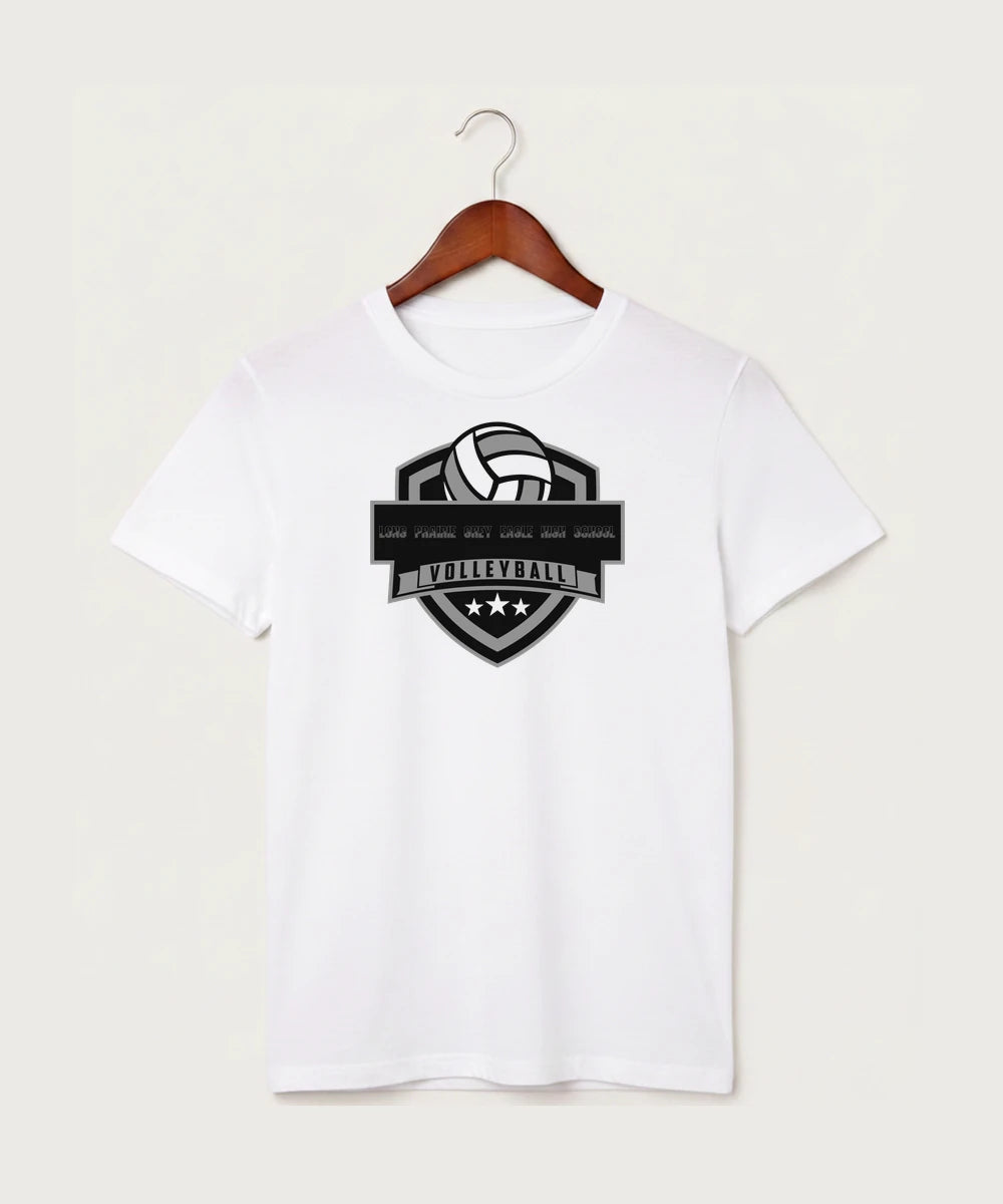 Long Prairie Grey Eagle High School Volleyball (Girls) - White T-Shirt - Full Front