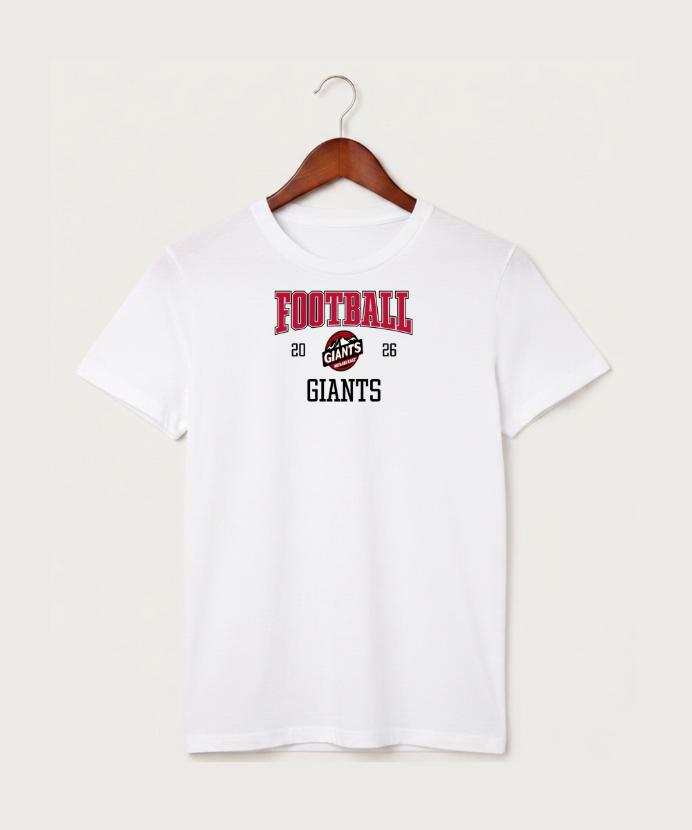 Mesabi East High School Football (Boys) - White T-Shirt - Full Front