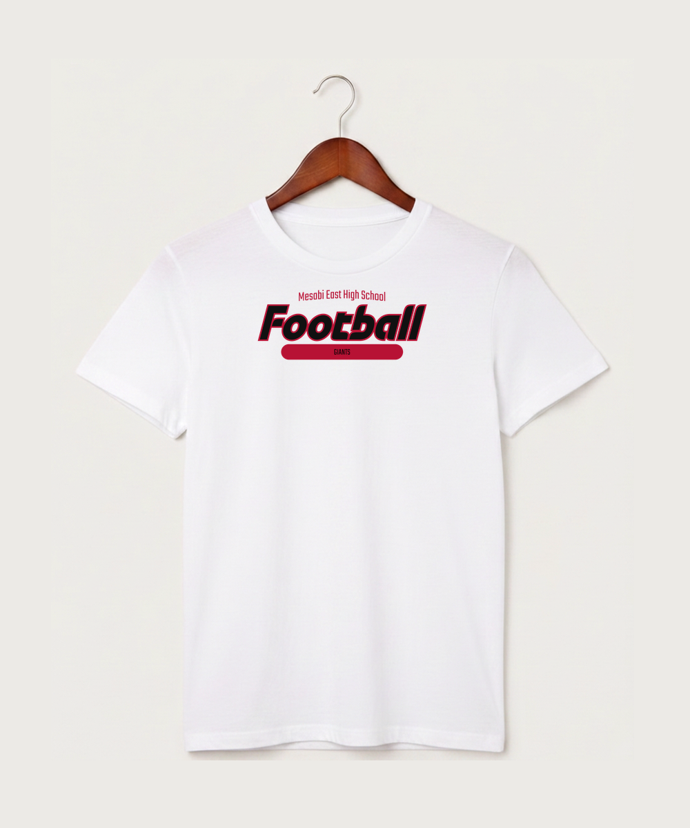Mesabi East High School Football (Boys) - White T-Shirt - Full Front