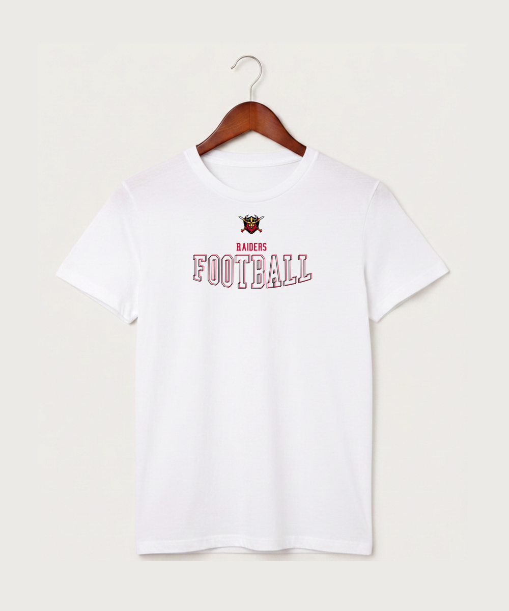 Mille Lacs High School Football (Boys) - White T-Shirt - Full Front