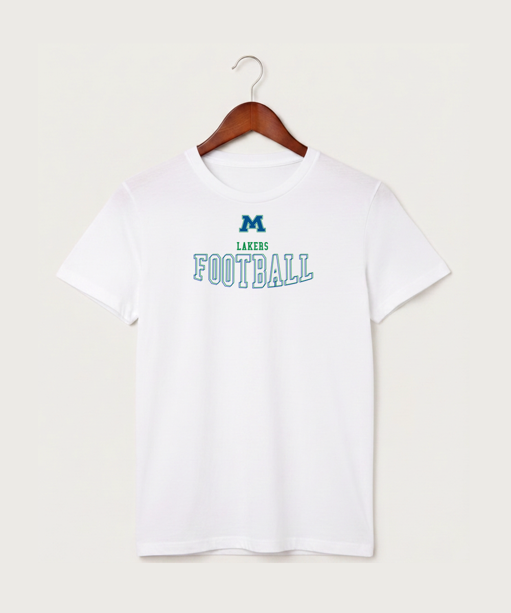 Minnewaska Area High School Football (Boys) - White T-Shirt - Full Front