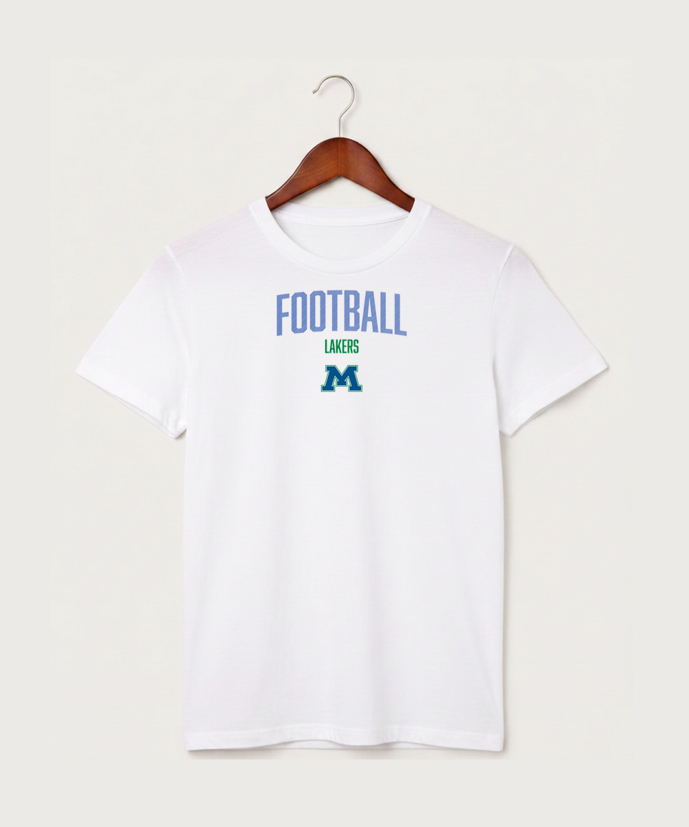 Minnewaska Area High School Football (Boys) - White T-Shirt - Full Front
