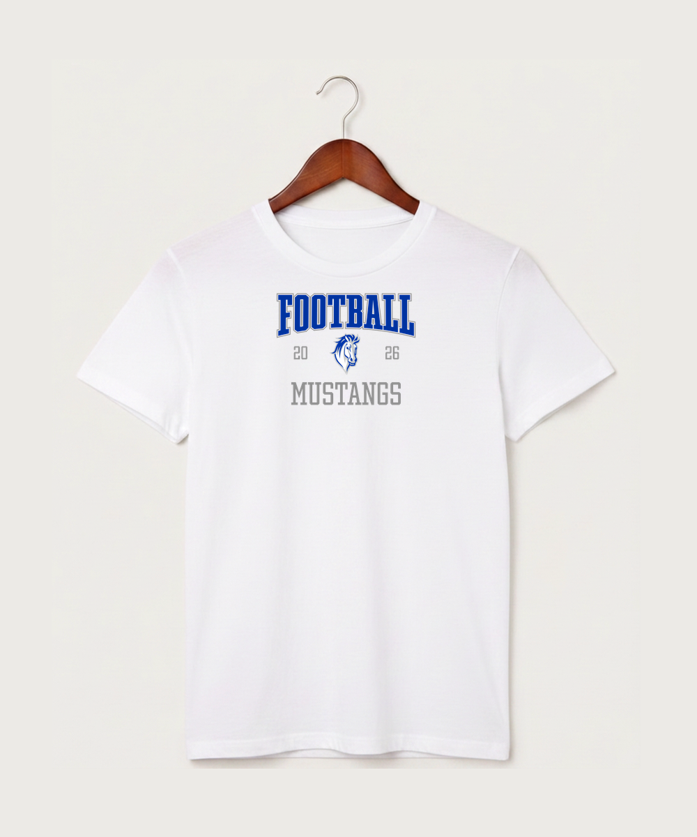 Mora High School Football (Boys) - White T-Shirt - Full Front