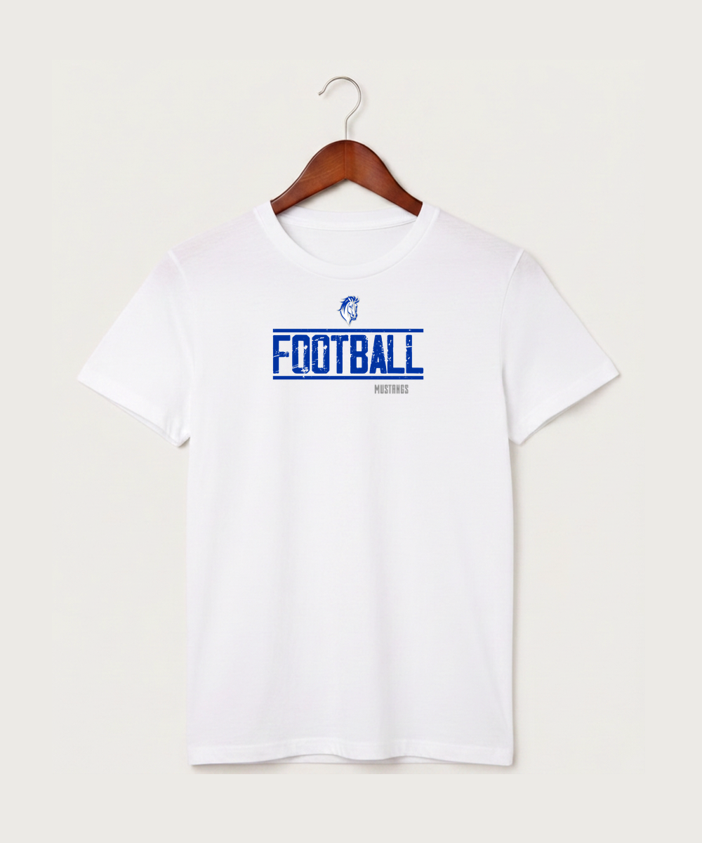 Mora High School Football (Boys) - White T-Shirt - Full Front
