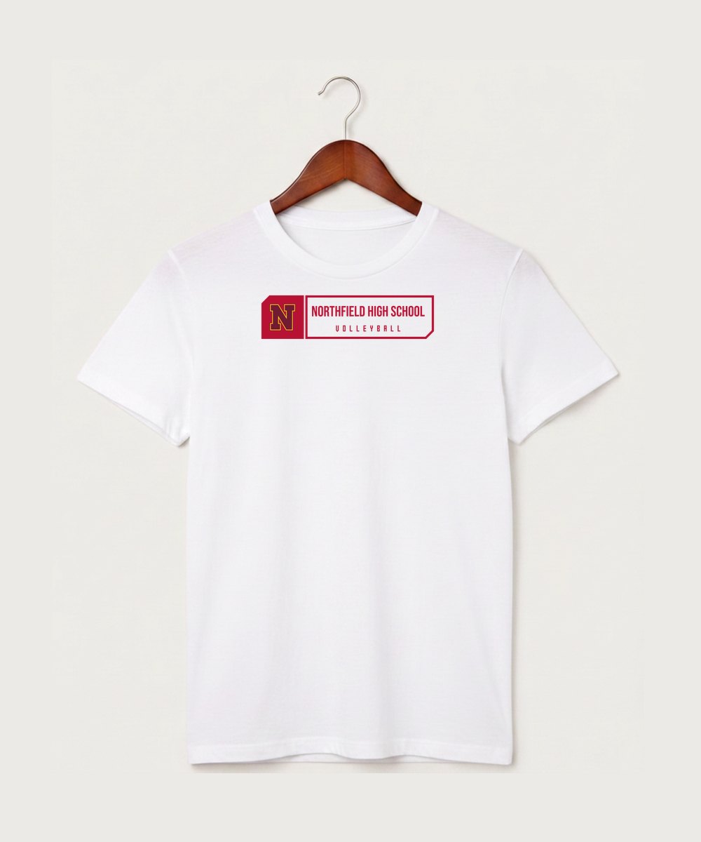 Northfield High School Volleyball (Girls) - White T-Shirt - Full Front