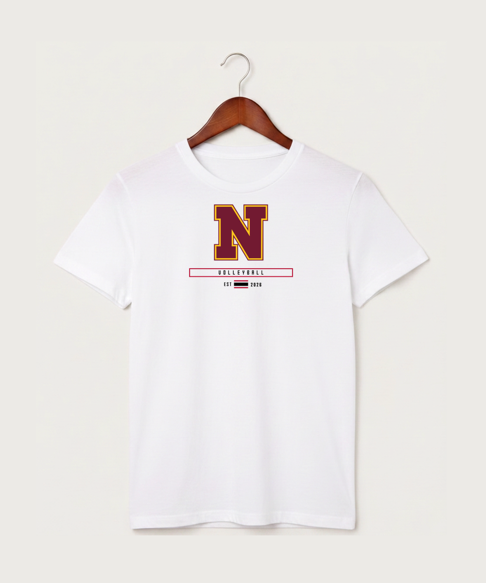 Northfield High School Volleyball (Girls) - White T-Shirt - Full Front