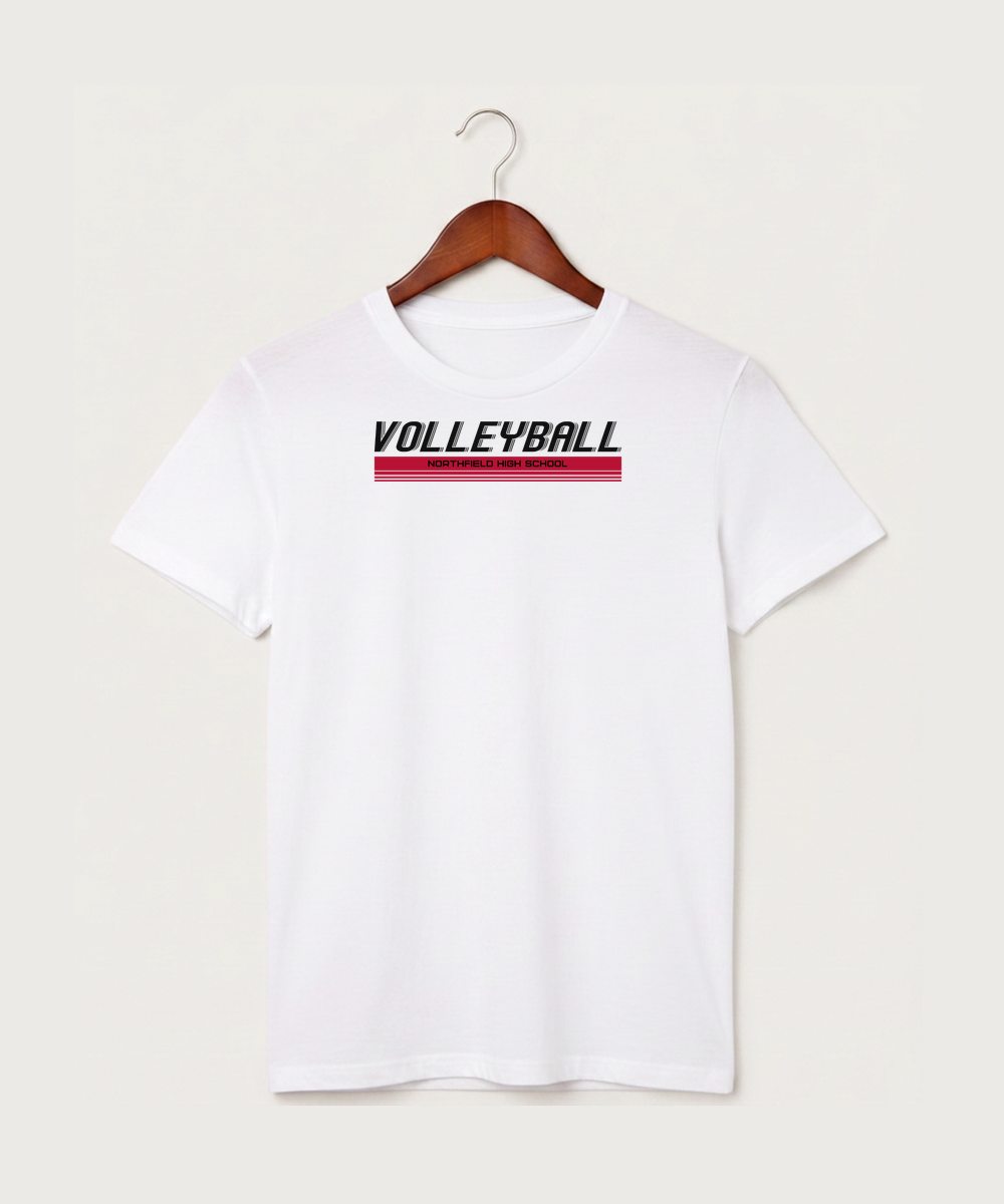 Northfield High School Volleyball (Girls) - White T-Shirt - Full Front