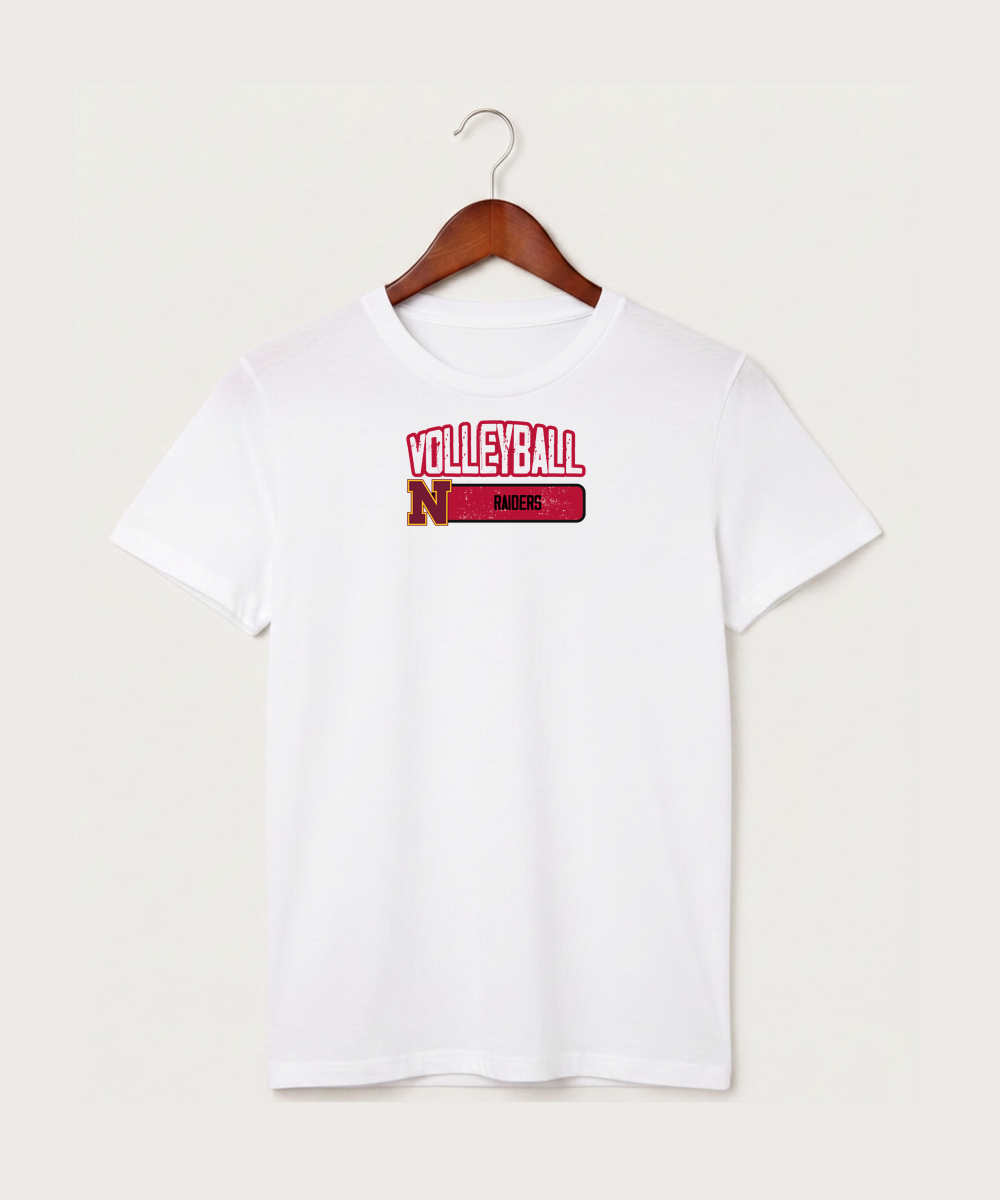 Northfield High School Volleyball (Girls) - White T-Shirt - Full Front