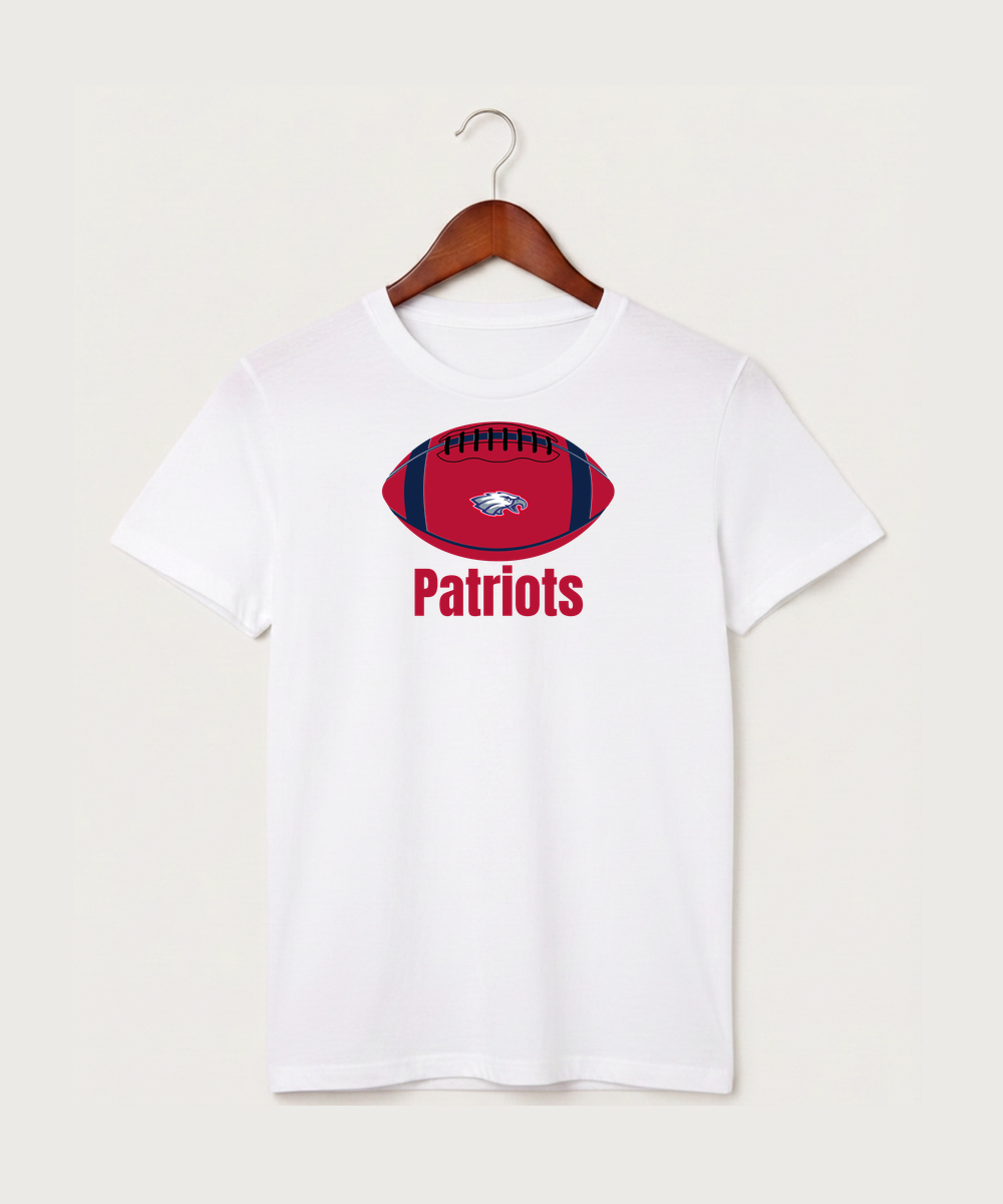 Pequot Lakes High School Football (Boys) - White T-Shirt - Full Front