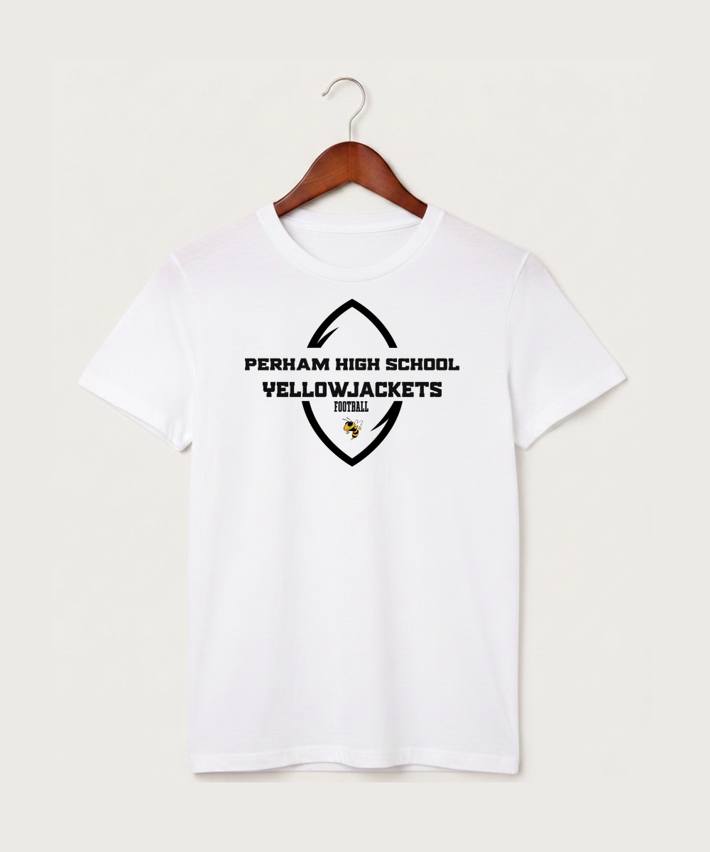 Perham High School Football (Boys) - White T-Shirt - Full Front
