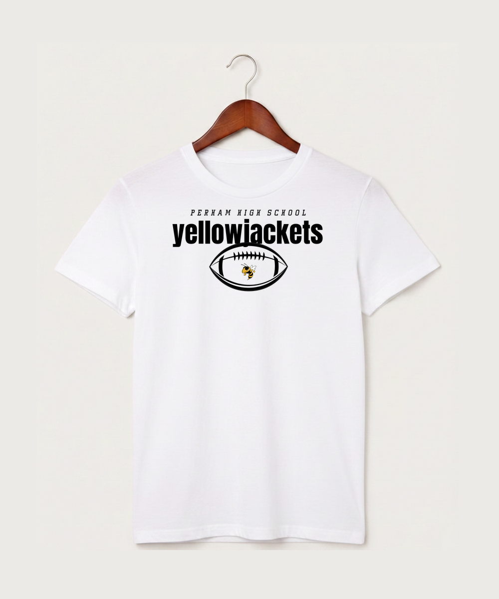 Perham High School Football (Boys) - White T-Shirt - Full Front