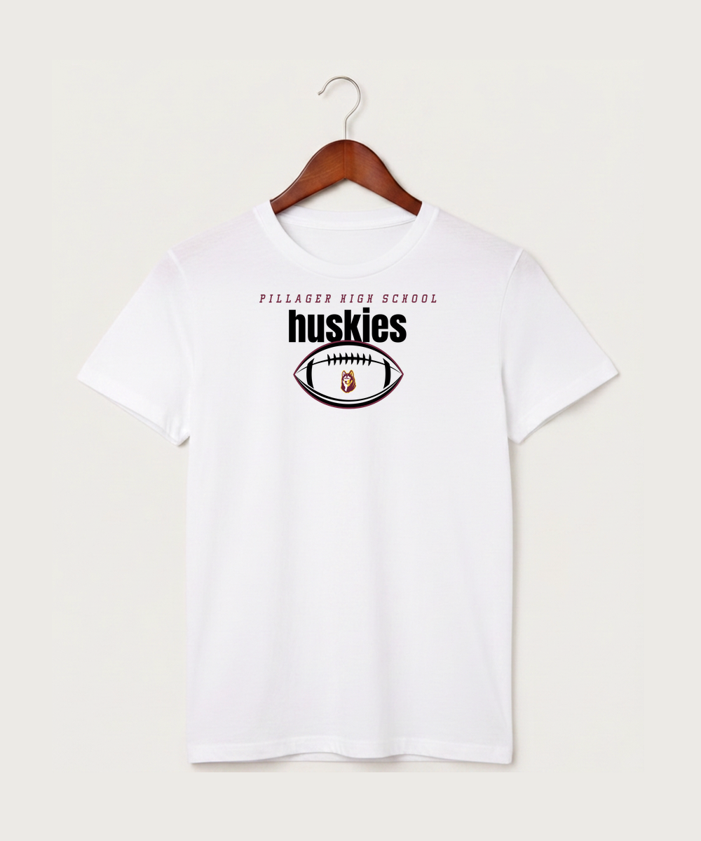 Pillager High School Football (Boys) - White T-Shirt - Full Front