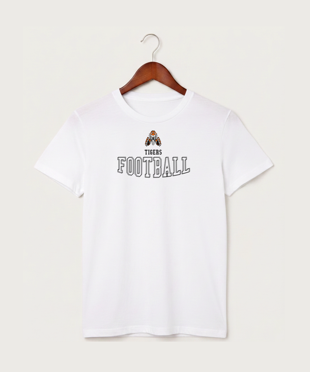 Pine River Backus High School Football (Boys) - White T-Shirt - Full Front