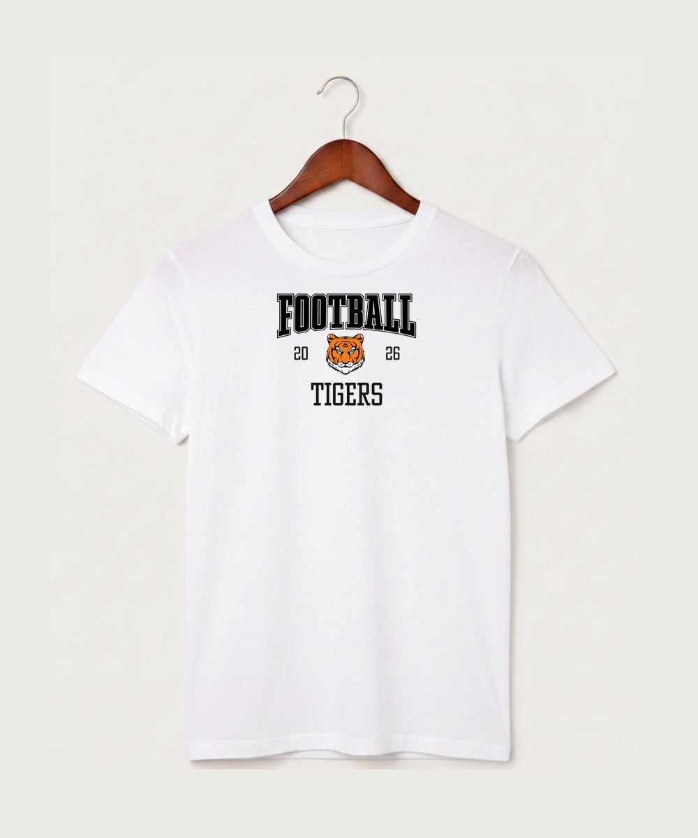 Princeton High School Football (Boys) - White T-Shirt - Full Front