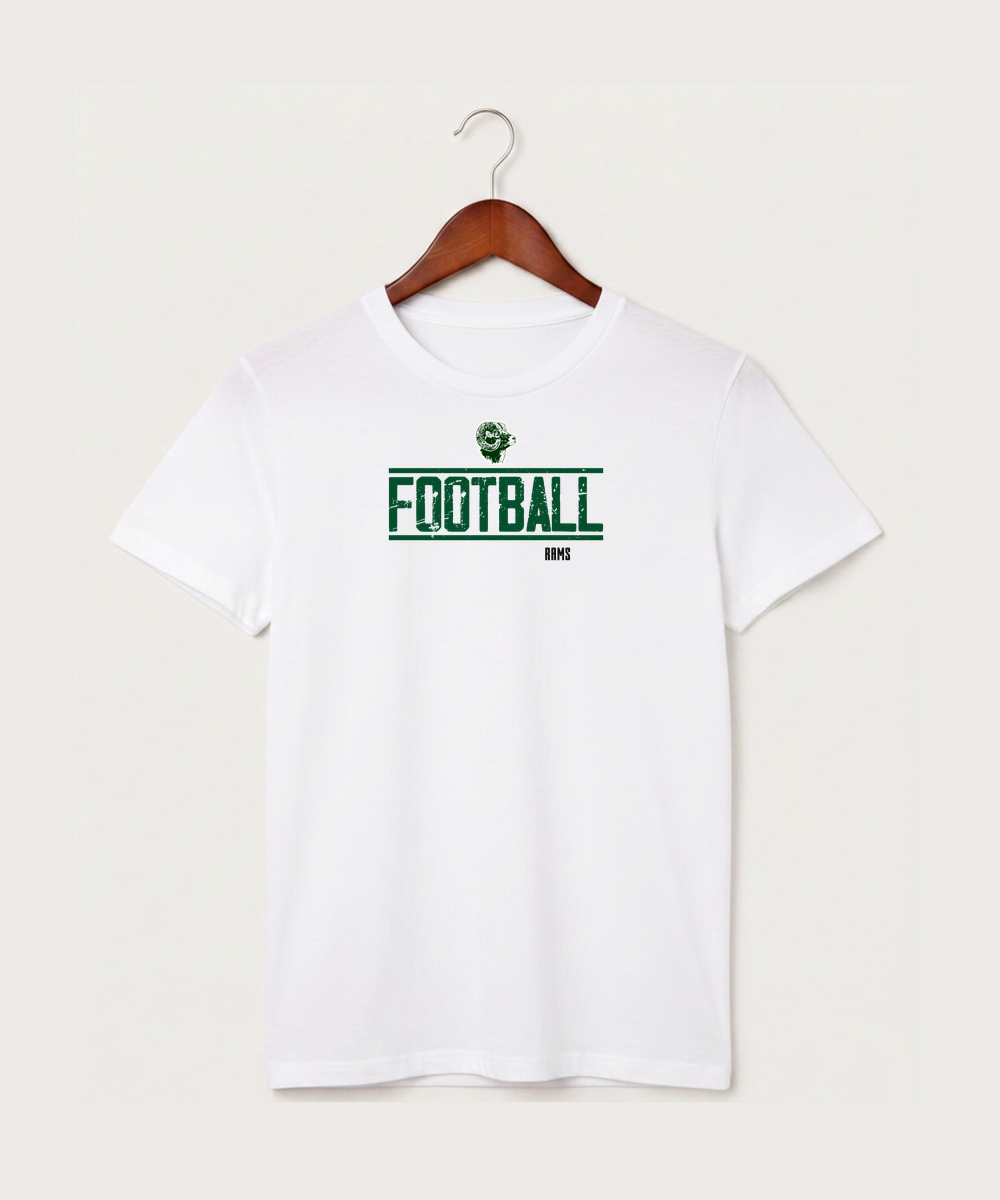Roseau High School Football (Boys) - White T-Shirt - Full Front