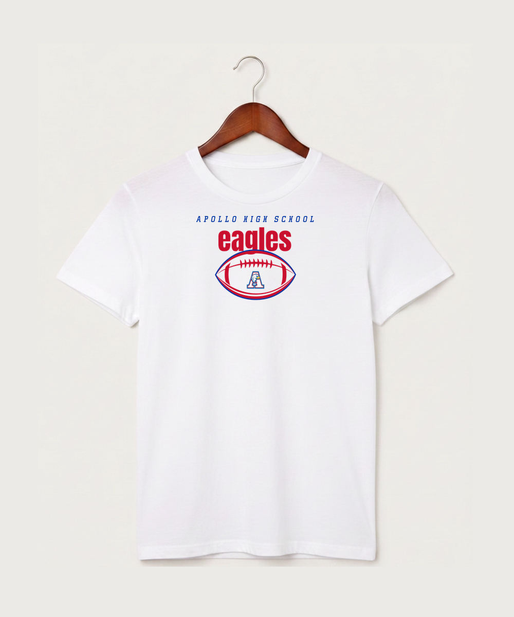 Apollo High School Football (Boys) - White T-Shirt - Full Front