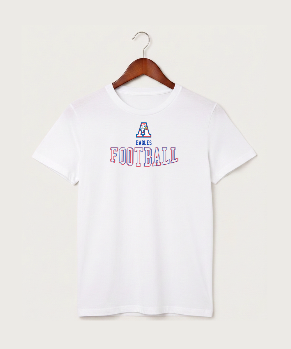Apollo High School Football (Boys) - White T-Shirt - Full Front