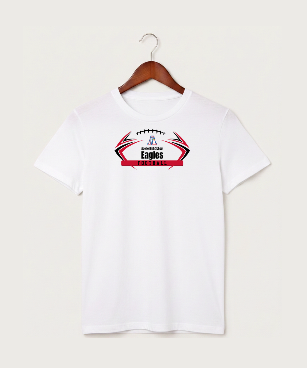 Apollo High School Football (Boys) - White T-Shirt - Full Front