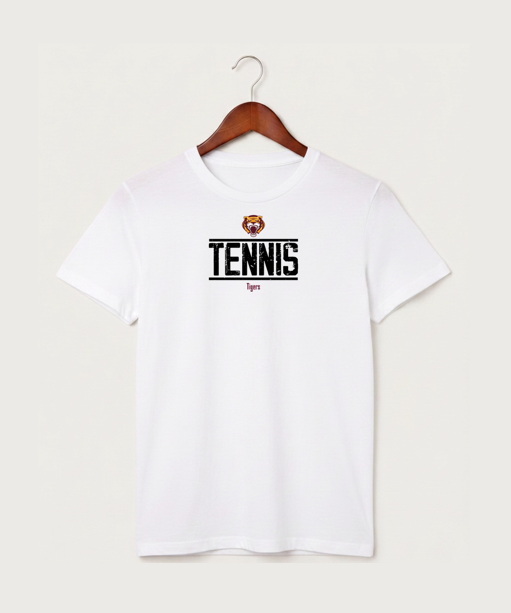 Stewartville High School Tennis (Coed) - White T-Shirt - Full Front