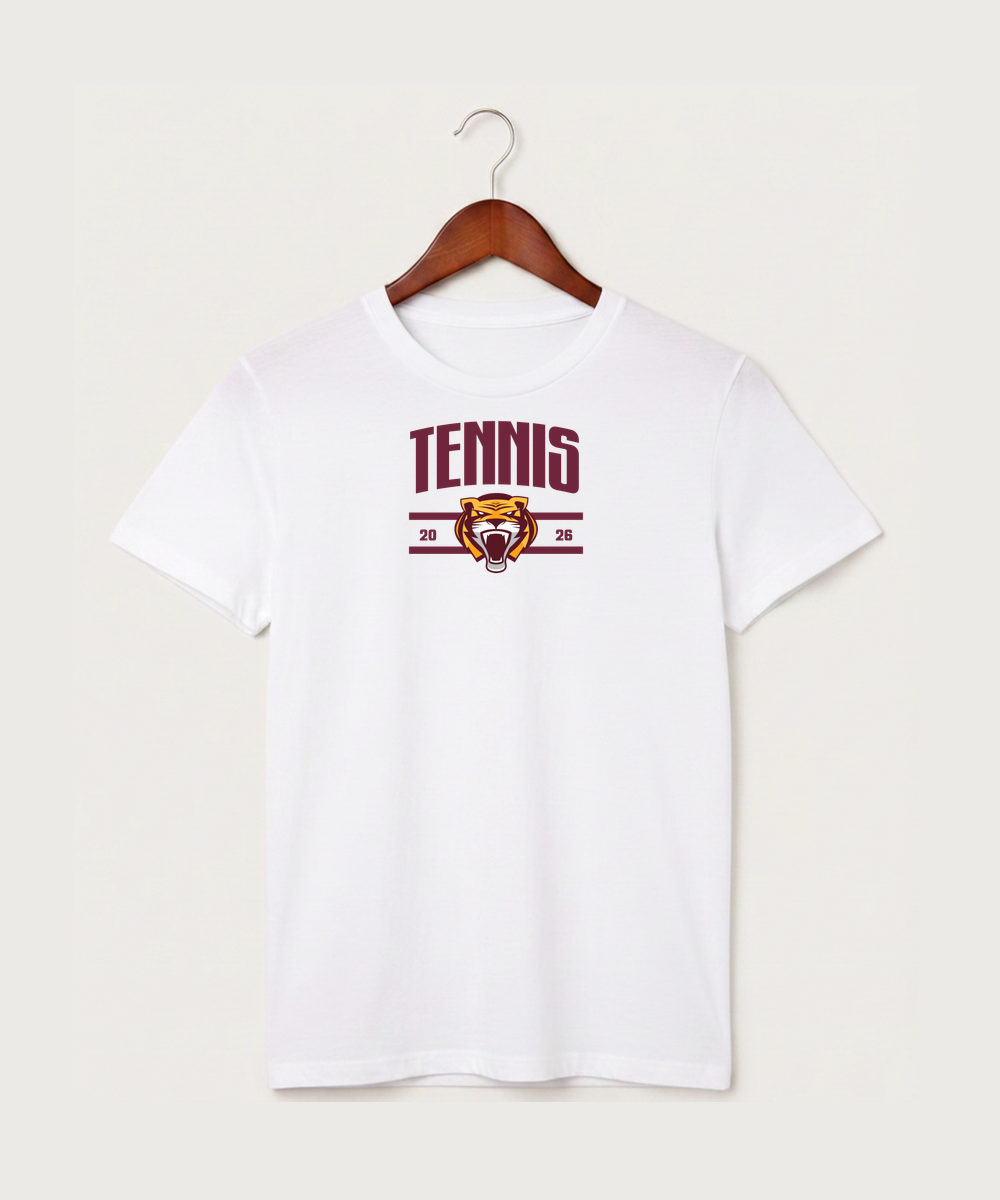 Stewartville High School Tennis (Coed) - White T-Shirt - Full Front