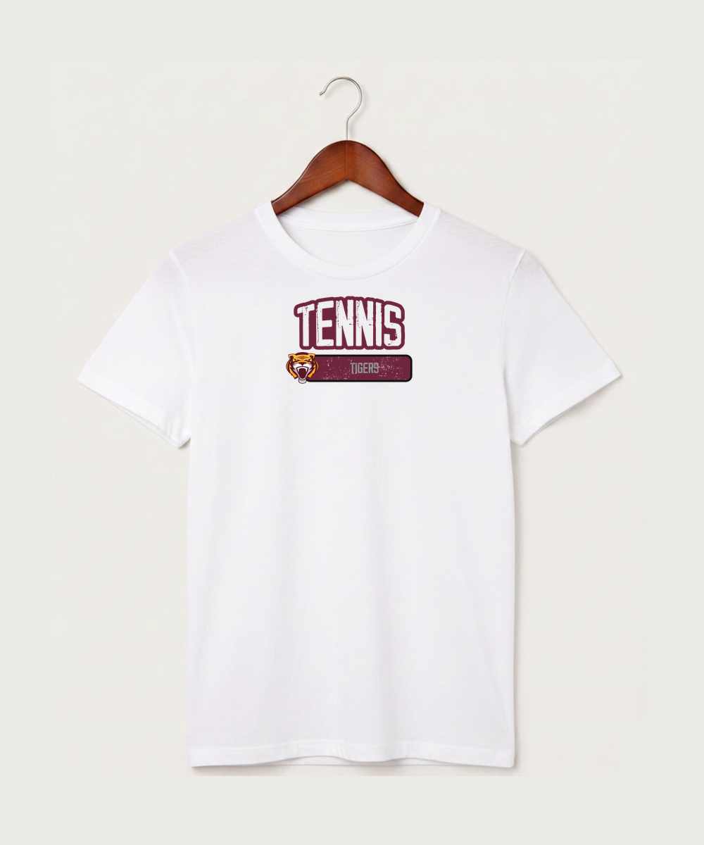 Stewartville High School Tennis (Coed) - White T-Shirt - Full Front