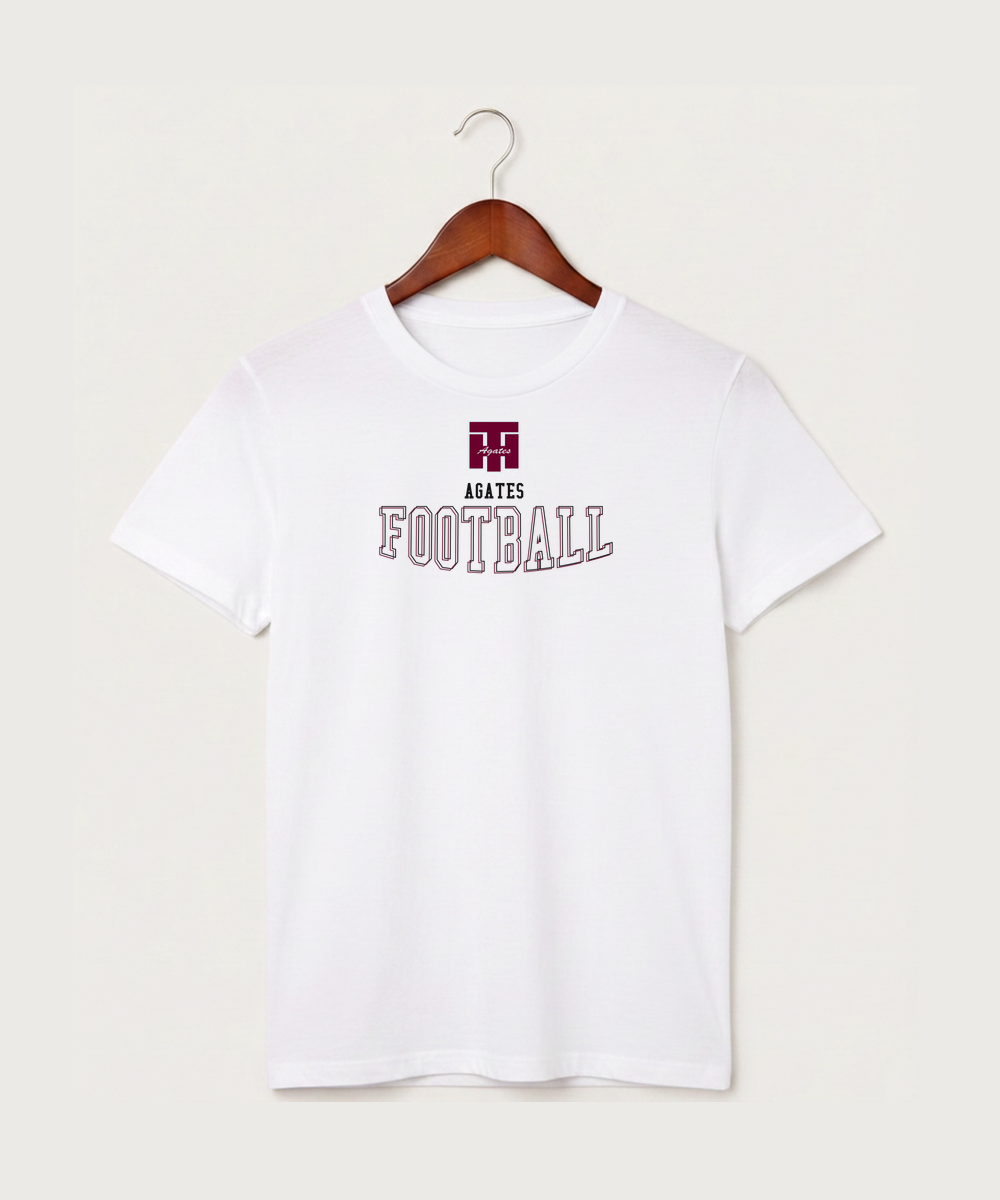 Two Harbors High School Football (Boys) - White T-Shirt - Full Front