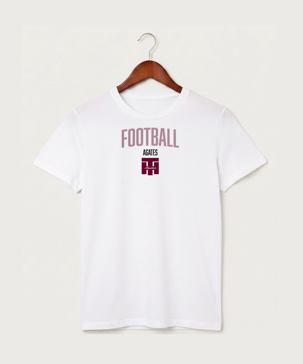 Two Harbors High School Football (Boys) - White T-Shirt - Full Front