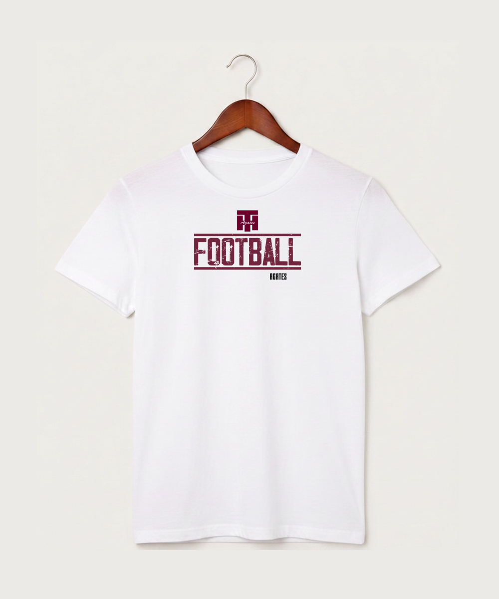 Two Harbors High School Football (Boys) - White T-Shirt - Full Front