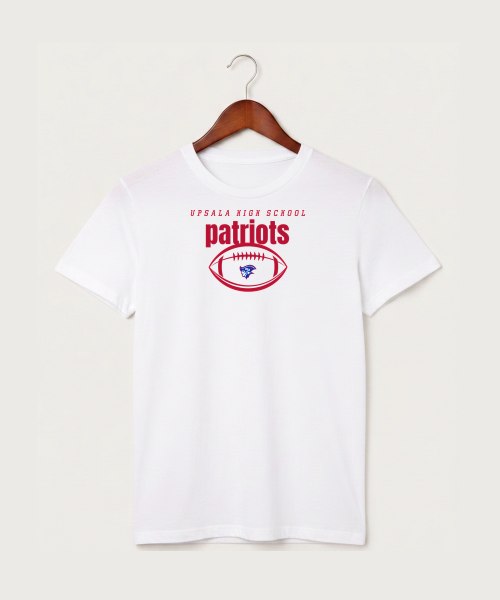 Upsala High School Football (Boys) - White T-Shirt - Full Front