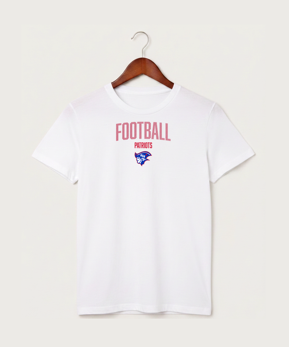 Upsala High School Football (Boys) - White T-Shirt - Full Front