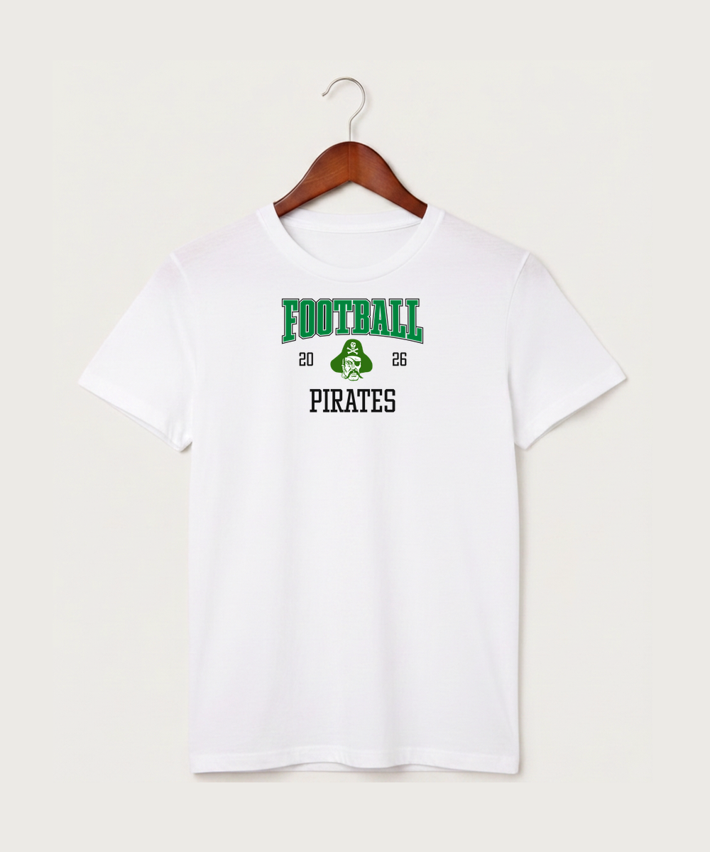 Verndale High School Football (Boys) - White T-Shirt - Full Front