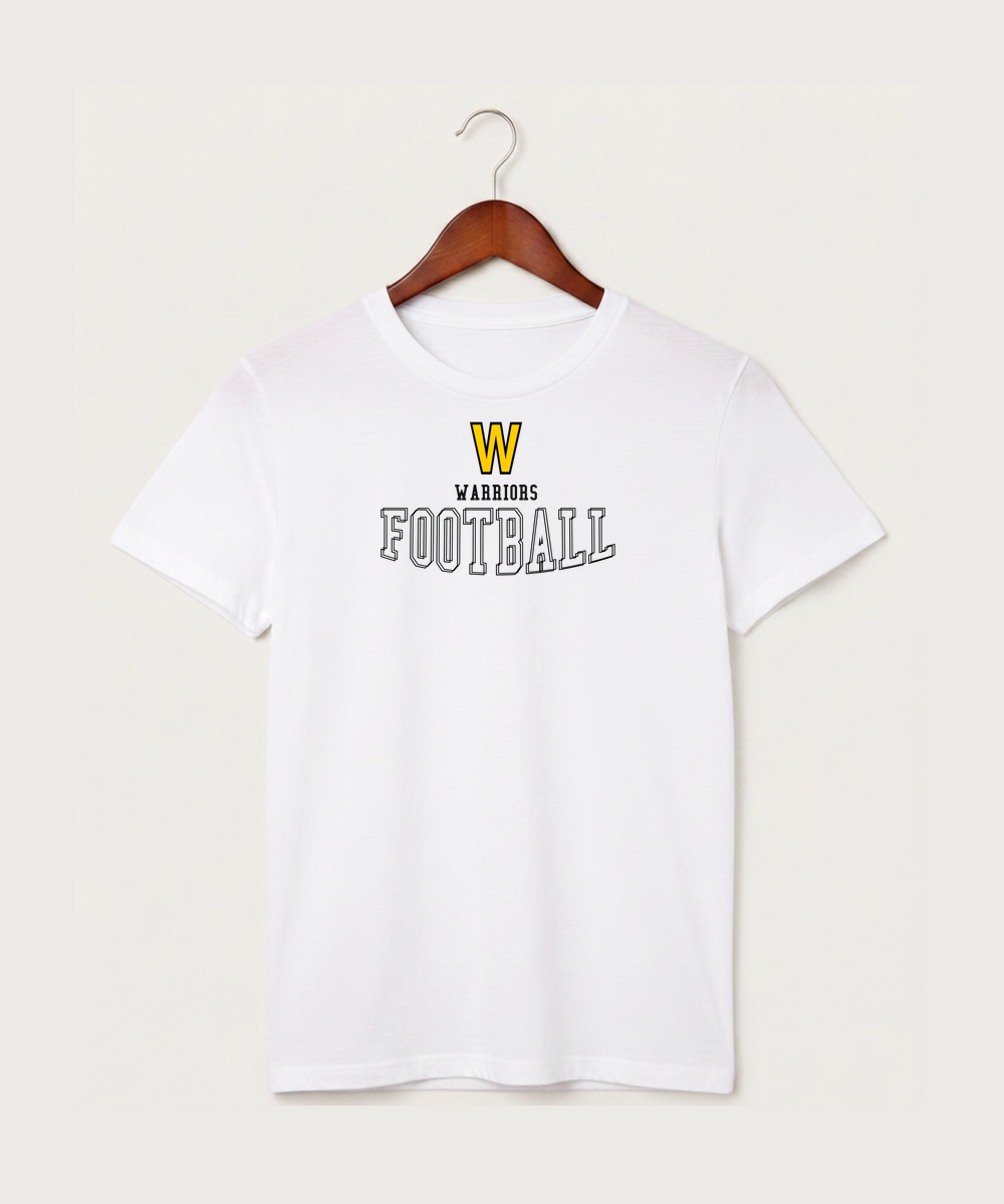 Warroad High School Football (Boys) - White T-Shirt - Full Front