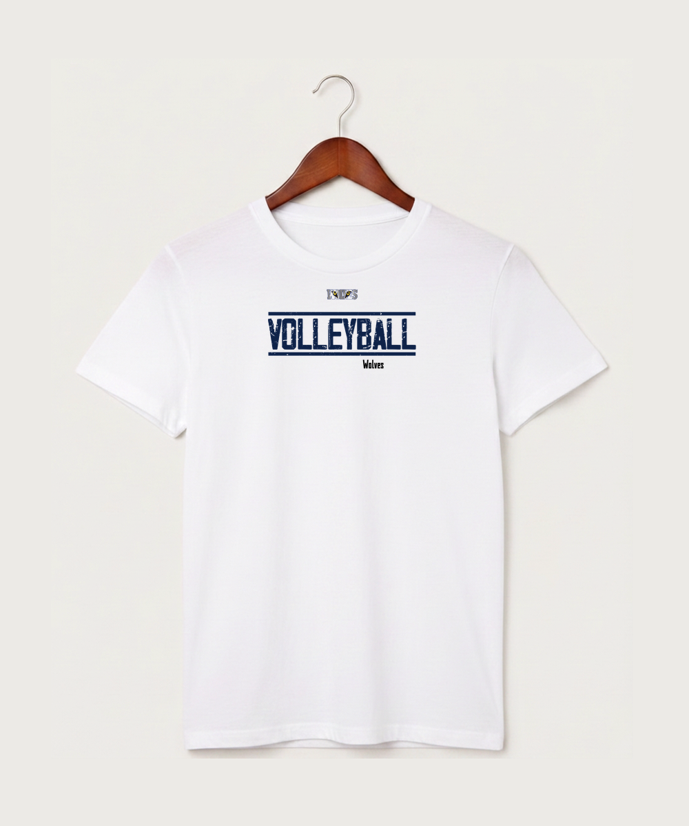 Walker Hackensack Akeley Volleyball (Girls) - White T-Shirt - Full Front