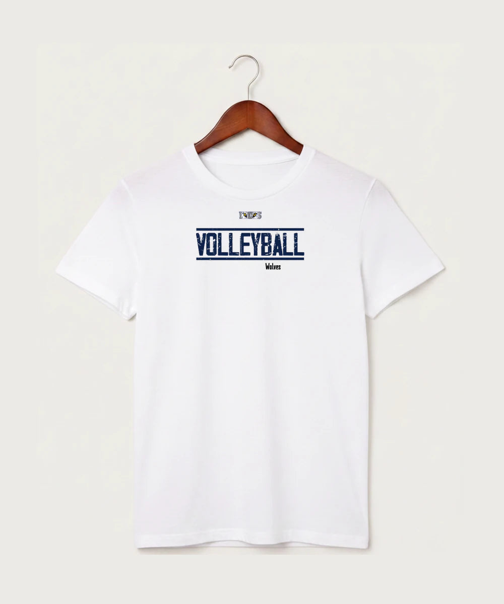 Walker Hackensack Akeley Volleyball (Girls) - White T-Shirt - Full Front
